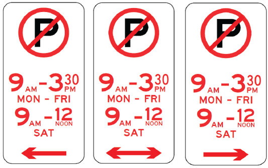 R5-41 No Parking (Symbolic) (Specified times)