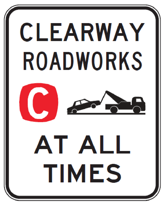 R5-605n Clearway Roadworks (At All Times)