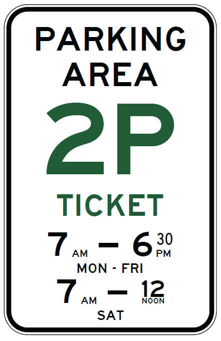 R5-62-3n - Parking Area _p Ticket (specified times) - Repeater (Internal)