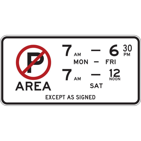 R5-80 No Parking Area (Major Entry)