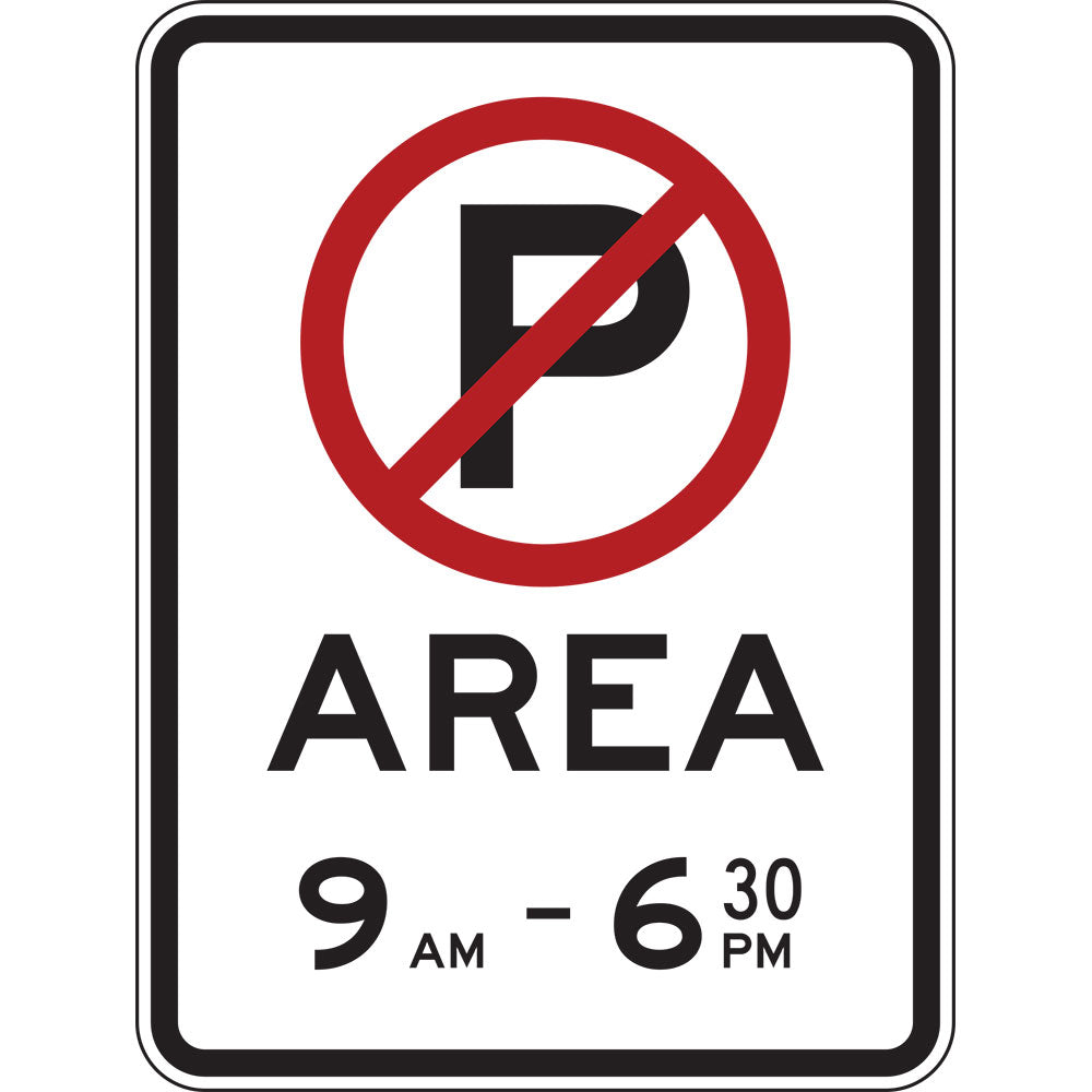R5-81 No Parking (Symbolic) Area - Minor Entry