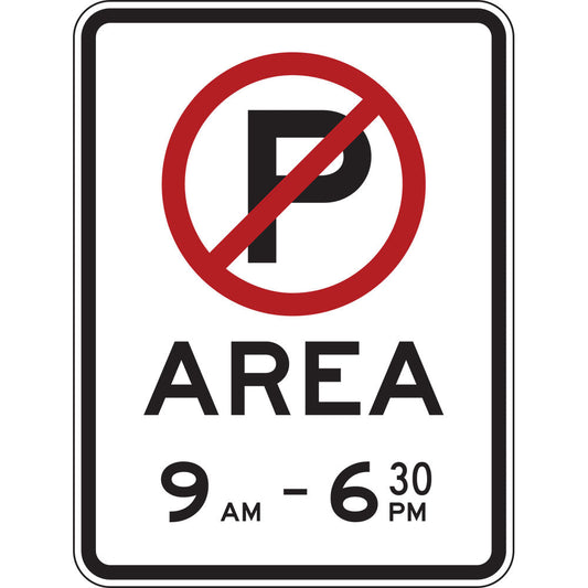 R5-81 No Parking (Symbolic) Area - Minor Entry