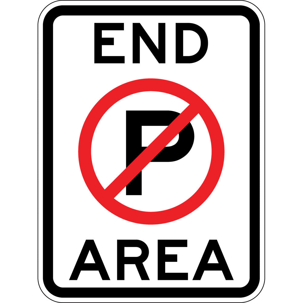 R5-83 End No Parking (Symbolic) Area