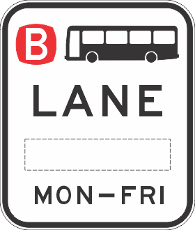 R7-1-1-2n - Bus Lane (AM or PM)