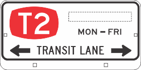 R7-224n Transit Lane (T2 - repeater) (Times as required)