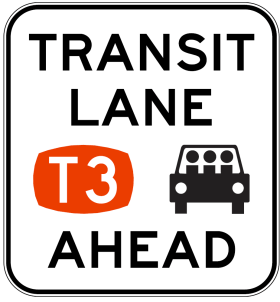 R7-230n Transit Lane T3 Ahead