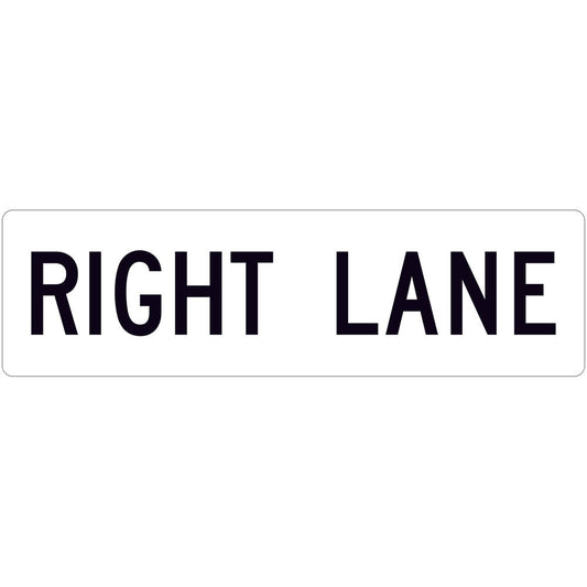 R7-6-1(R) - Right Lane (Supplementary Plate)