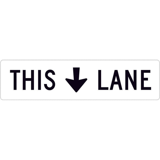 R7-6-4 - This Lane (symbolic arrow) (Supplementary Plate)