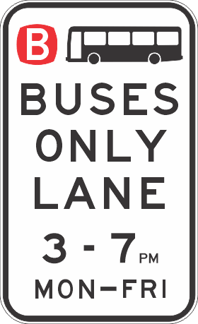 R7-8-3n - Buses Only Lane (PM)