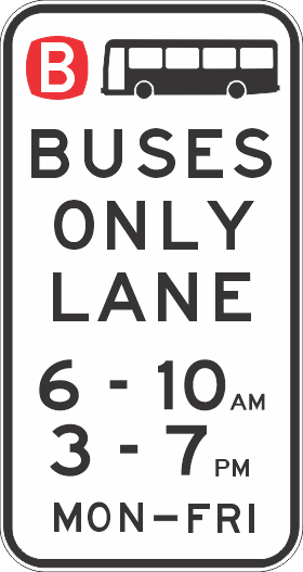R7-8-4n - Buses Only Lane (AM & PM)