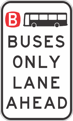 R7-8-5n - Buses Only Lane Ahead