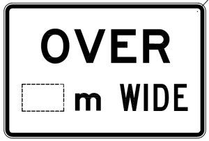 R9-13-2 - Size Restriction Over xx m wide