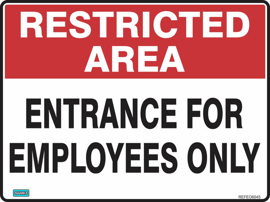Restricted Area Ent For Employees