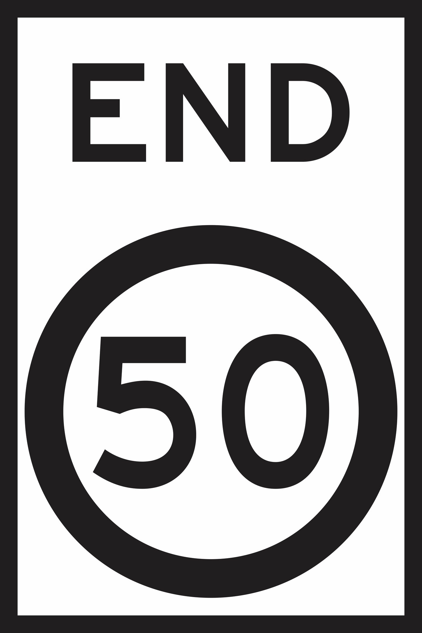RM4-12(D) End Speed Limit (Mms Insert - To Be used on Multi Message Sign panels Only)