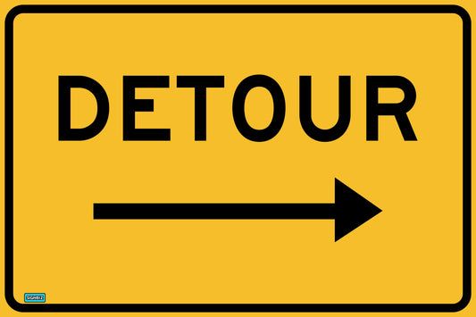 SWING STAND SIGN ONLY - DETOUR RIGHT