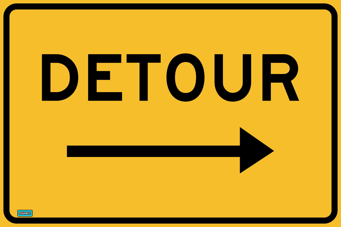 SWING STAND SIGN ONLY - DETOUR RIGHT