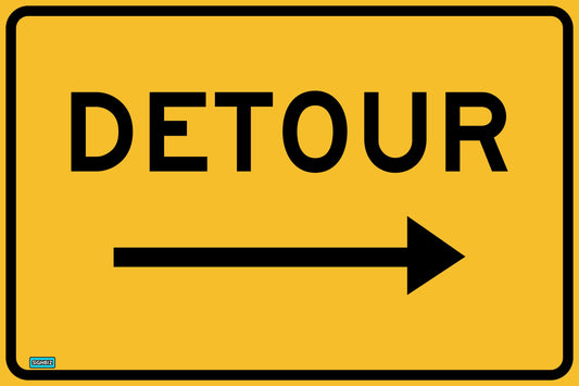 SWING STAND SIGN ONLY - DETOUR RIGHT