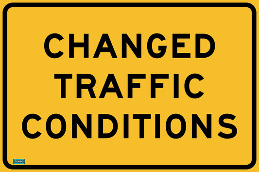 SWING STAND SIGN ONLY - CHANGED TRAFFIC CONDITIONS