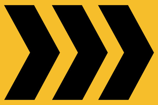 SWING STAND SIGN ONLY - DIRECTIONAL HAZARD ARROWS RIGHT