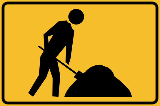 SWING STAND SIGN ONLY - DIGGER MAN/WORKERS AHEAD DAYTIME