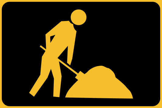 SWING STAND SIGN ONLY - DIGGER MAN/WORKERS AHEAD NIGHT