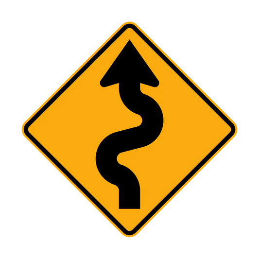 W1-5(L) - Winding Road (Left Symbolic)
