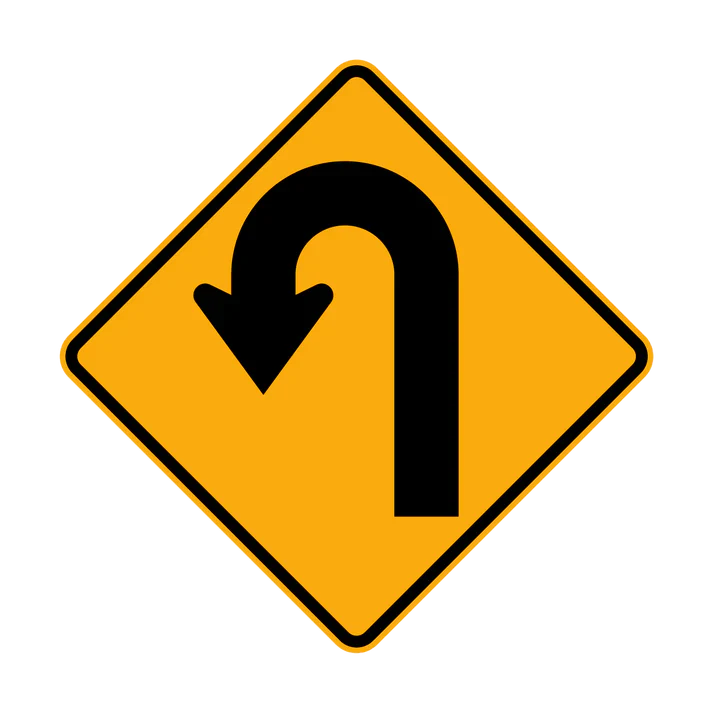 W1-7(L) - Hairpin Bend (Left Symbolic)