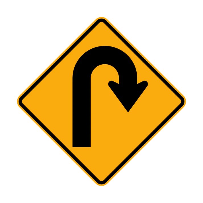 W1-7(R) - Hairpin Bend (Right Symbolic)
