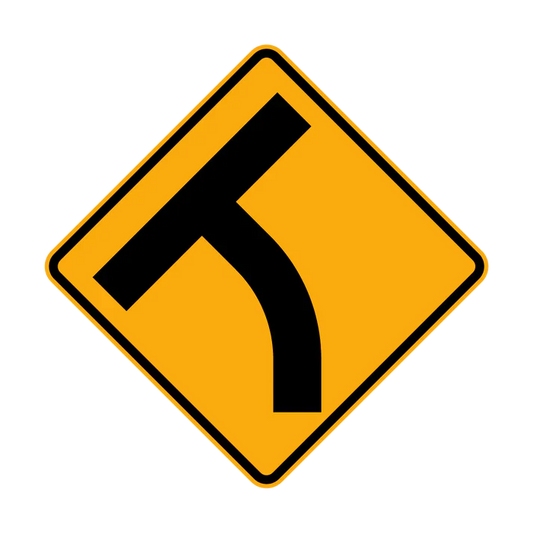 W2-14(L) - T-Intersection, beyond a curve (Left Symbolic)