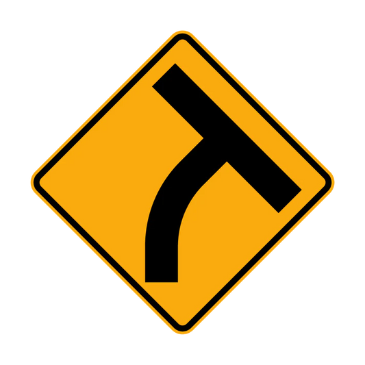 W2-14(R) - T-Intersection beyond a Curve (Right Symbolic)