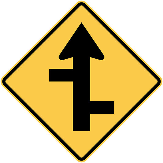 W2-8(R) - Staggered side roads junctions (Right Symbolic)