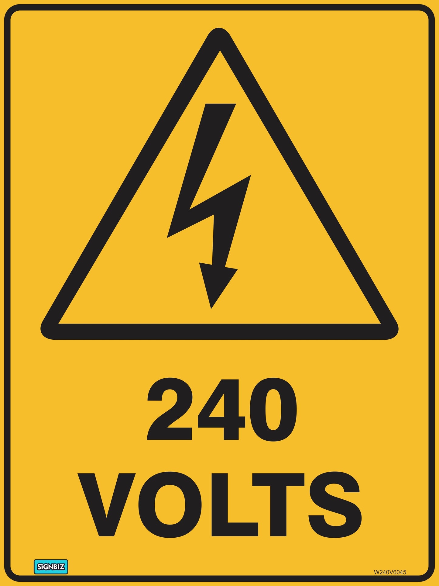 Warning 240 Volts