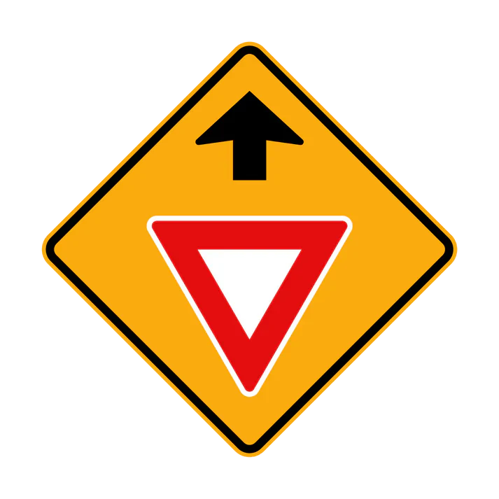 W3-2 - Give Way Sign Ahead (symbolic)