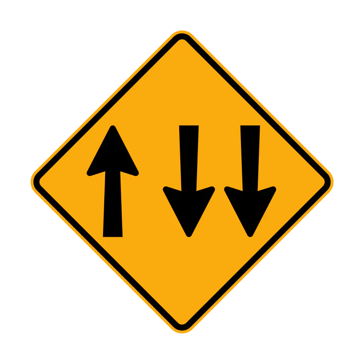 W4-10 - Lane Allocation Two Lanes On Right (symbolic)