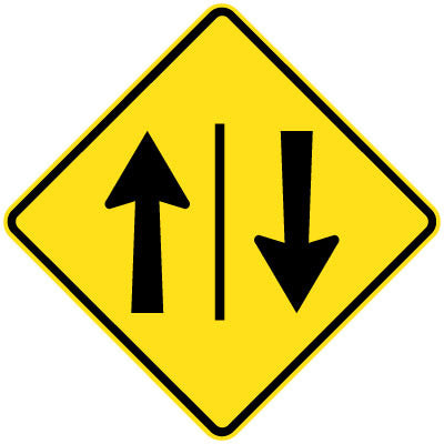 W4-208n - One Lane Each Direction (Symbolic)