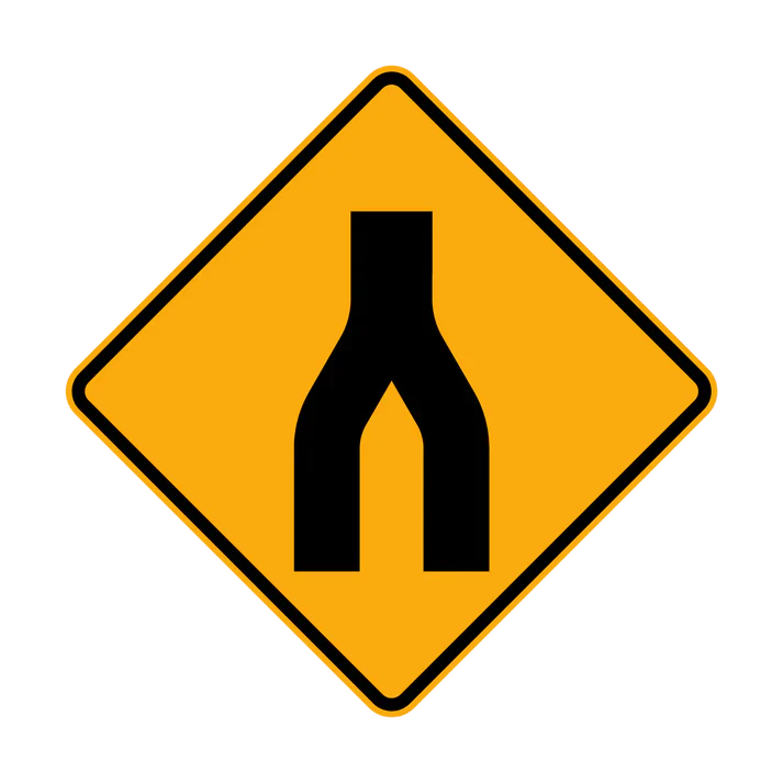 W4-6 - End Divided Road (symbolic)