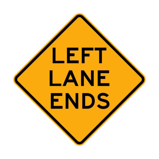 W4-9 - Left Lane Ends