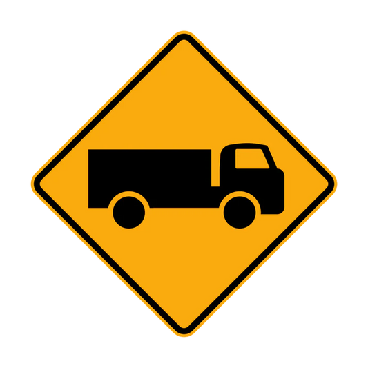 W5-22 - Trucks Crossing Or Entering (Symbolic)