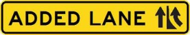 W5-35-1n(R) - Added Lane (Right Symbolic) (Tunnel Use Only)