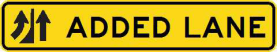 W5-35-1n(L) - Added Lane (Left Symbolic) (Tunnel Use Only)