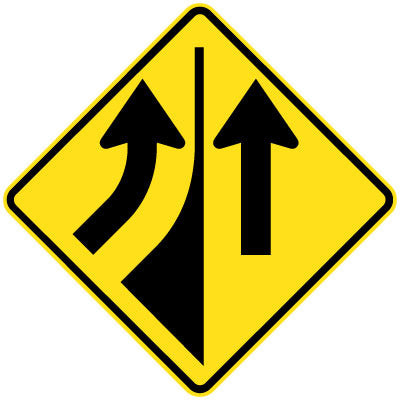 W5-35(L) - Added Lane (Left Symbolic)