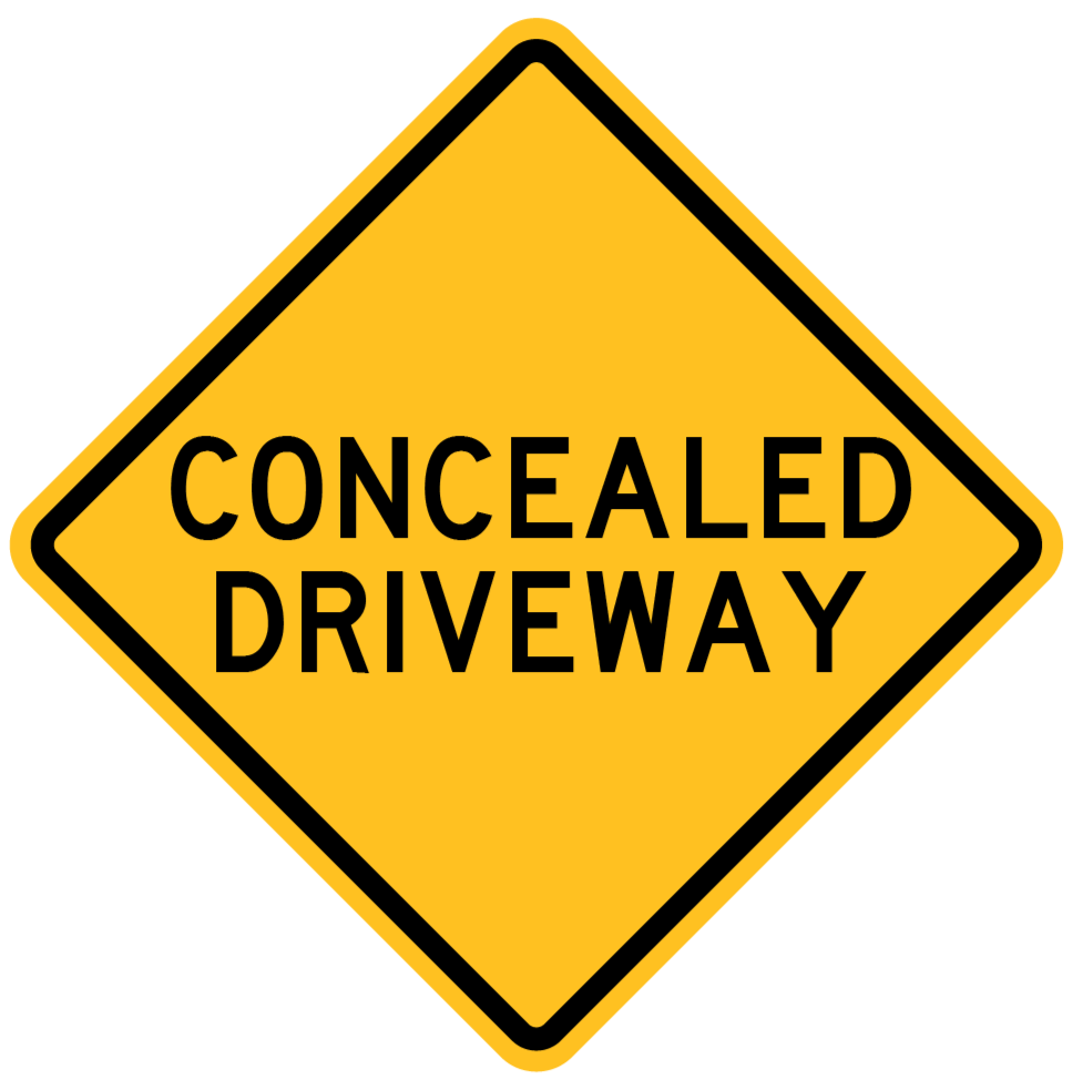 W5-55-1n - Concealed Driveway