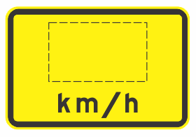 W8-2 xx km/h Advisory Speed