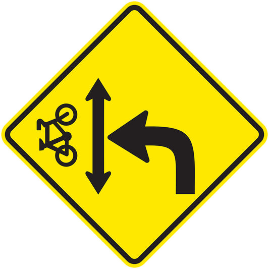 W8-200n - Bicycle Crossing On Side Street
