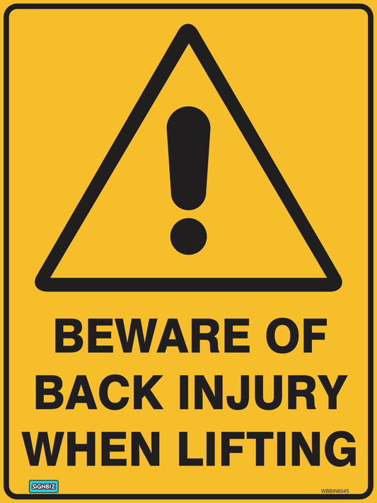 Warning Beware Of Back Injury