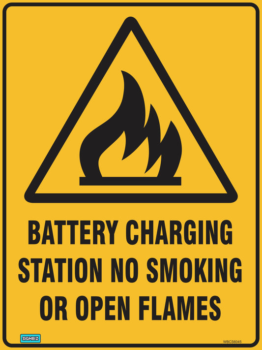 Warning Batt Charging Station