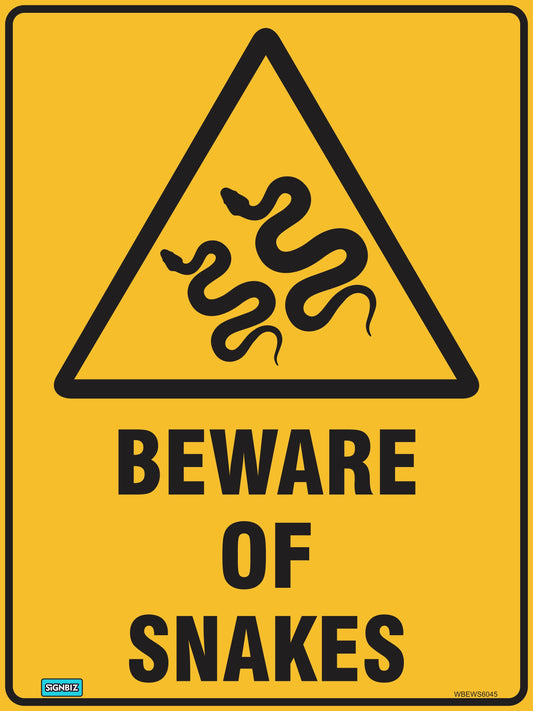 Warning Beware Of Snakes