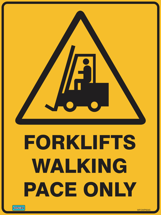 Warning Forks Walking Pace Only
