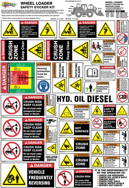 Sticker Kit - Wheel Loader