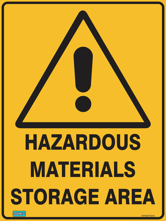 Warning Hazardous Mat Storage